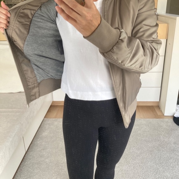 Aritzia Bomber Jacket in taupe - Picture 4 of 6